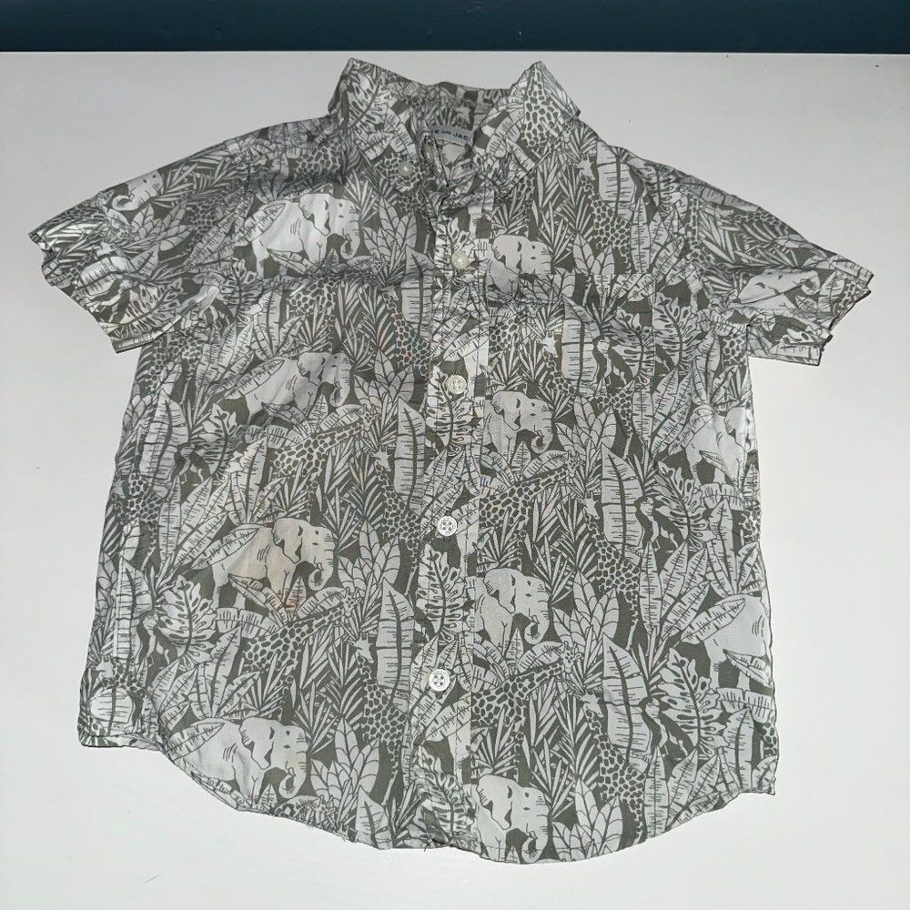 Boys 3T Janie and Jack safari button down like new
